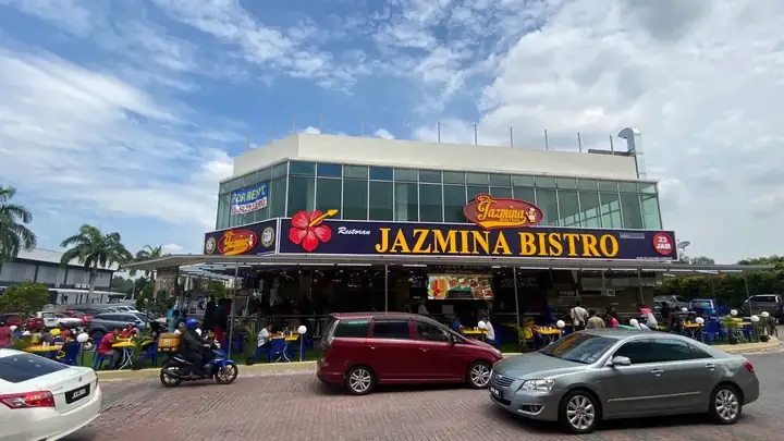 Jazmina Bistro storefront and dining area at TPK Park, Puchong